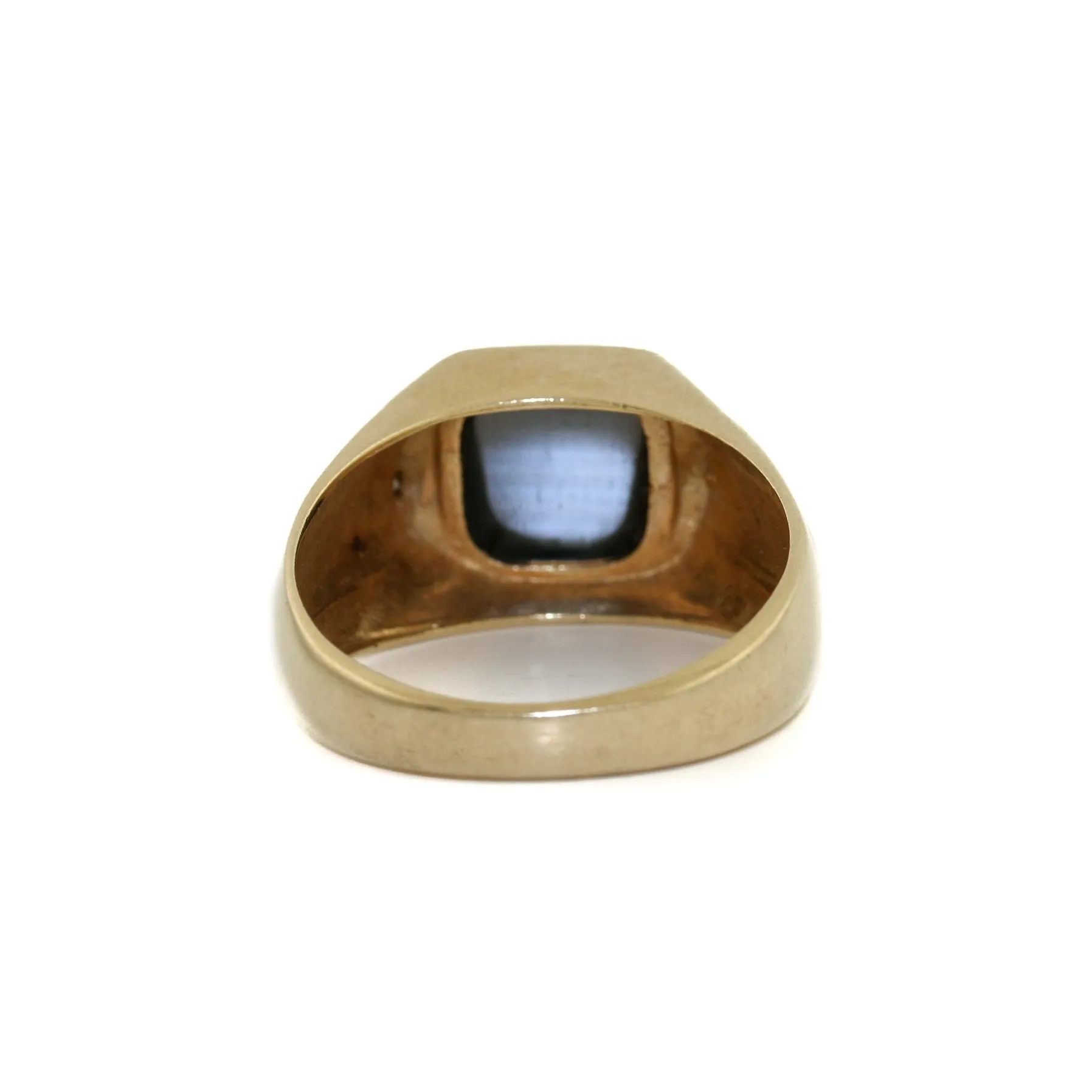 10k x Grey Tiger's Eye Men's Signet