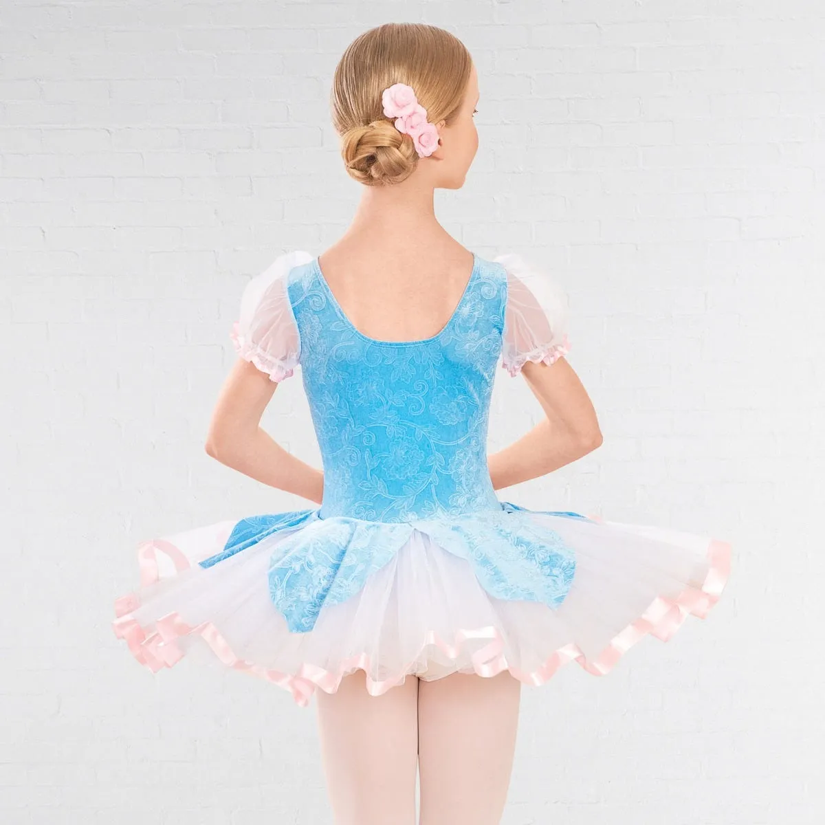 1st Position Floral Bodice Tutu with Ribbon Corset