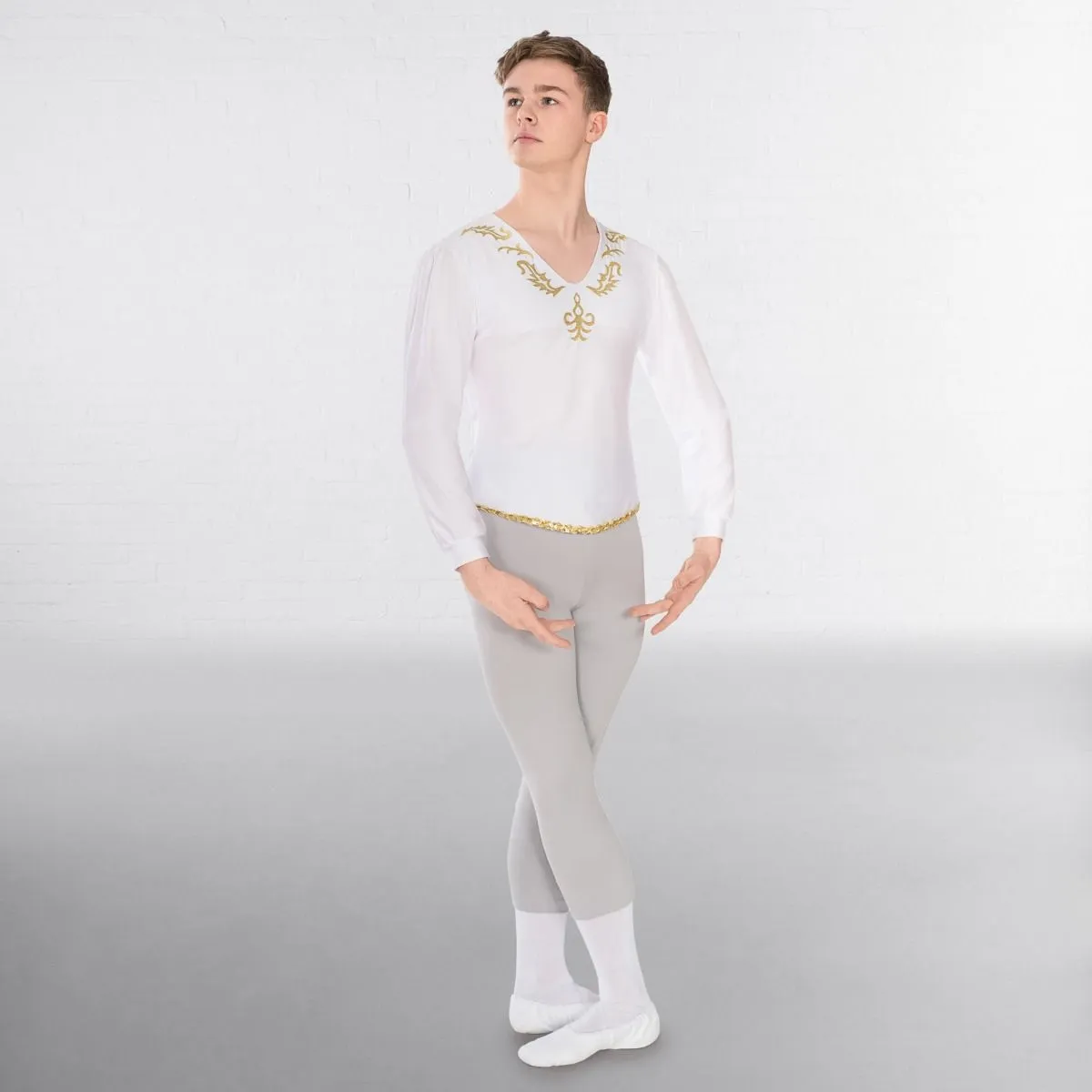 1st Position Male Embroidered Ballet Shirt