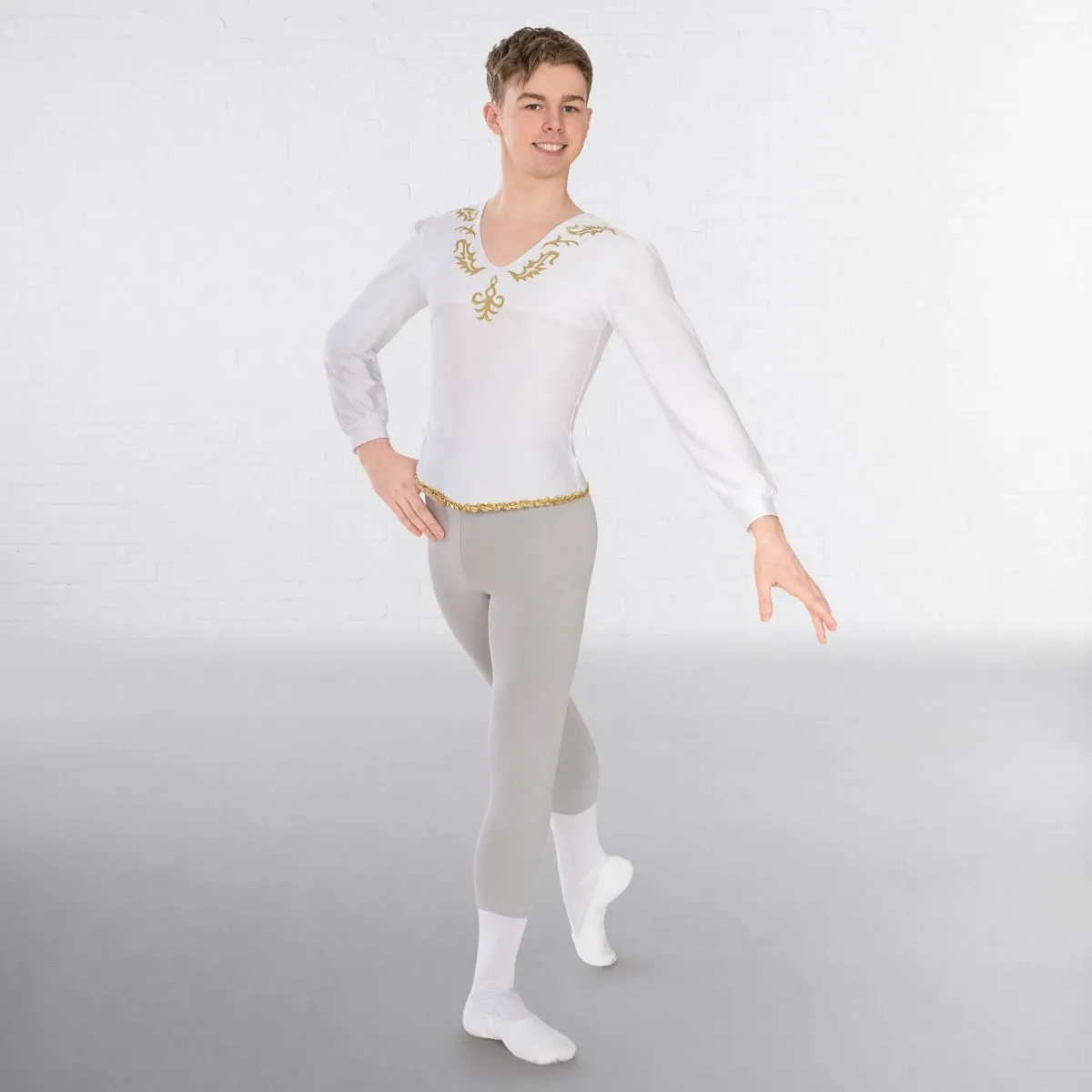 1st Position Male Embroidered Ballet Shirt