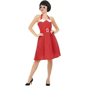 50s Rockabilly Pin Up Costume Adult Red