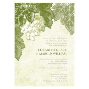 A Wine Romance Invitation Willow Green