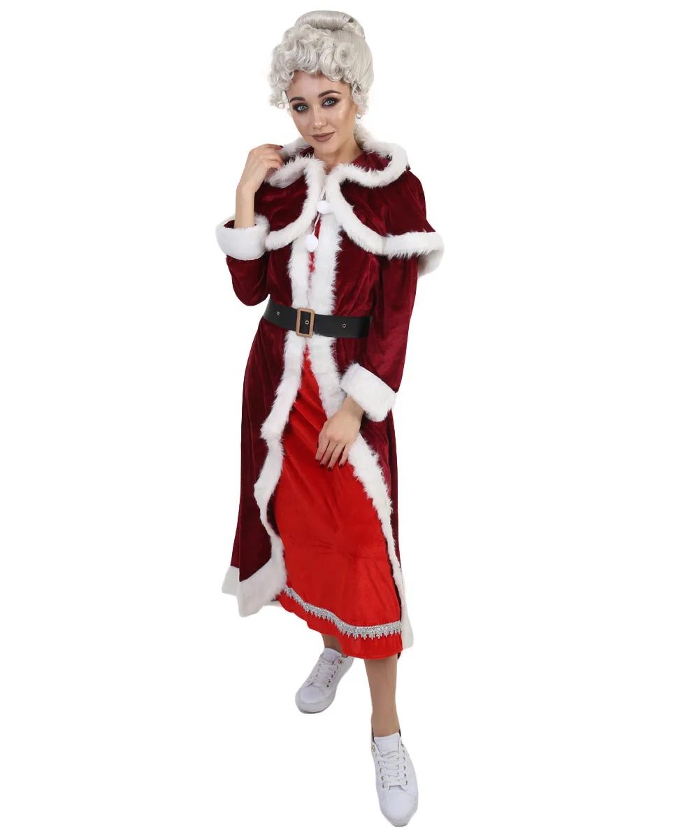 Adult Women's Deluxe Classic Mrs. Santa Claus Costume | Multi Cosplay Xmas