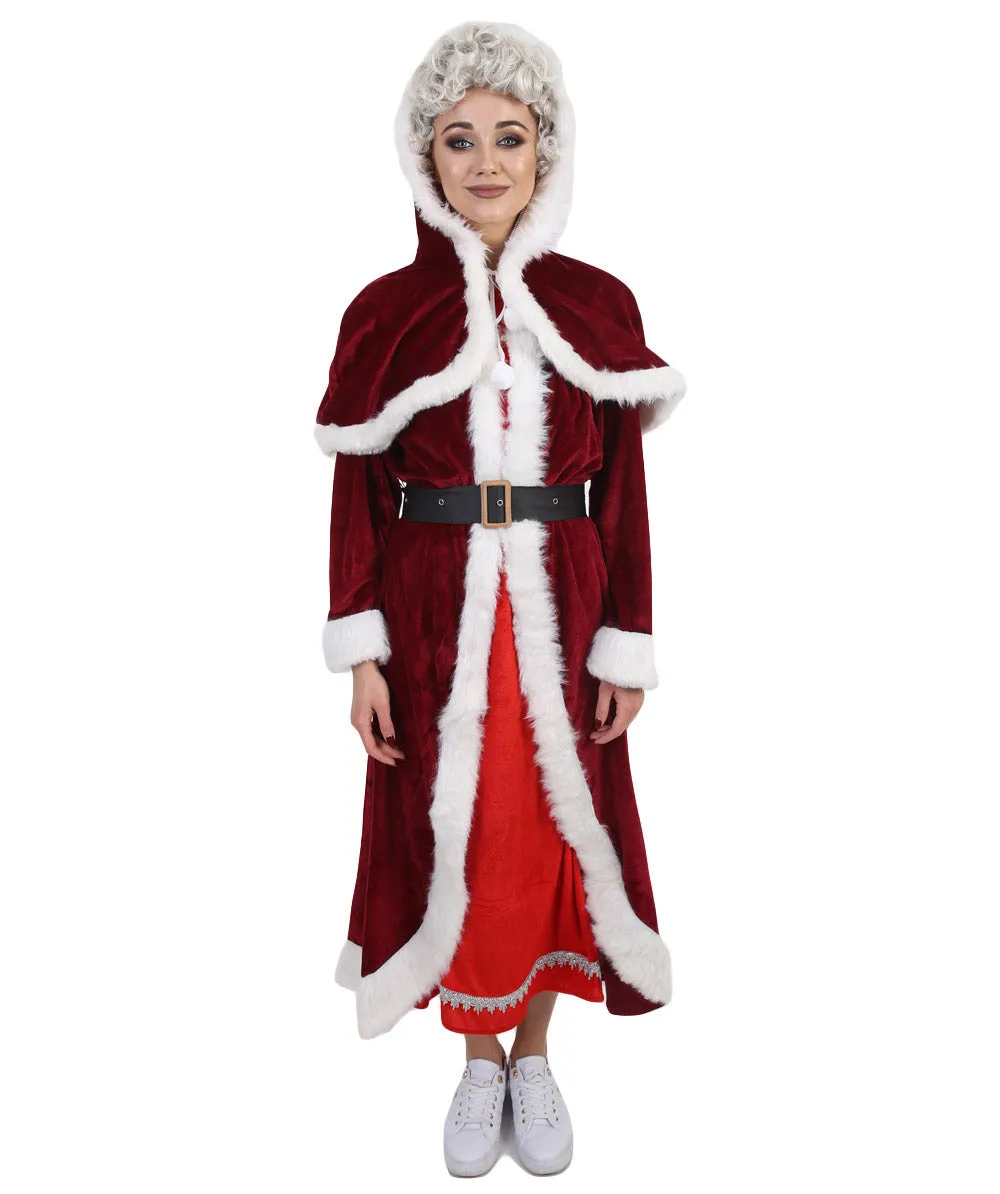 Adult Women's Deluxe Classic Mrs. Santa Claus Costume | Multi Cosplay Xmas