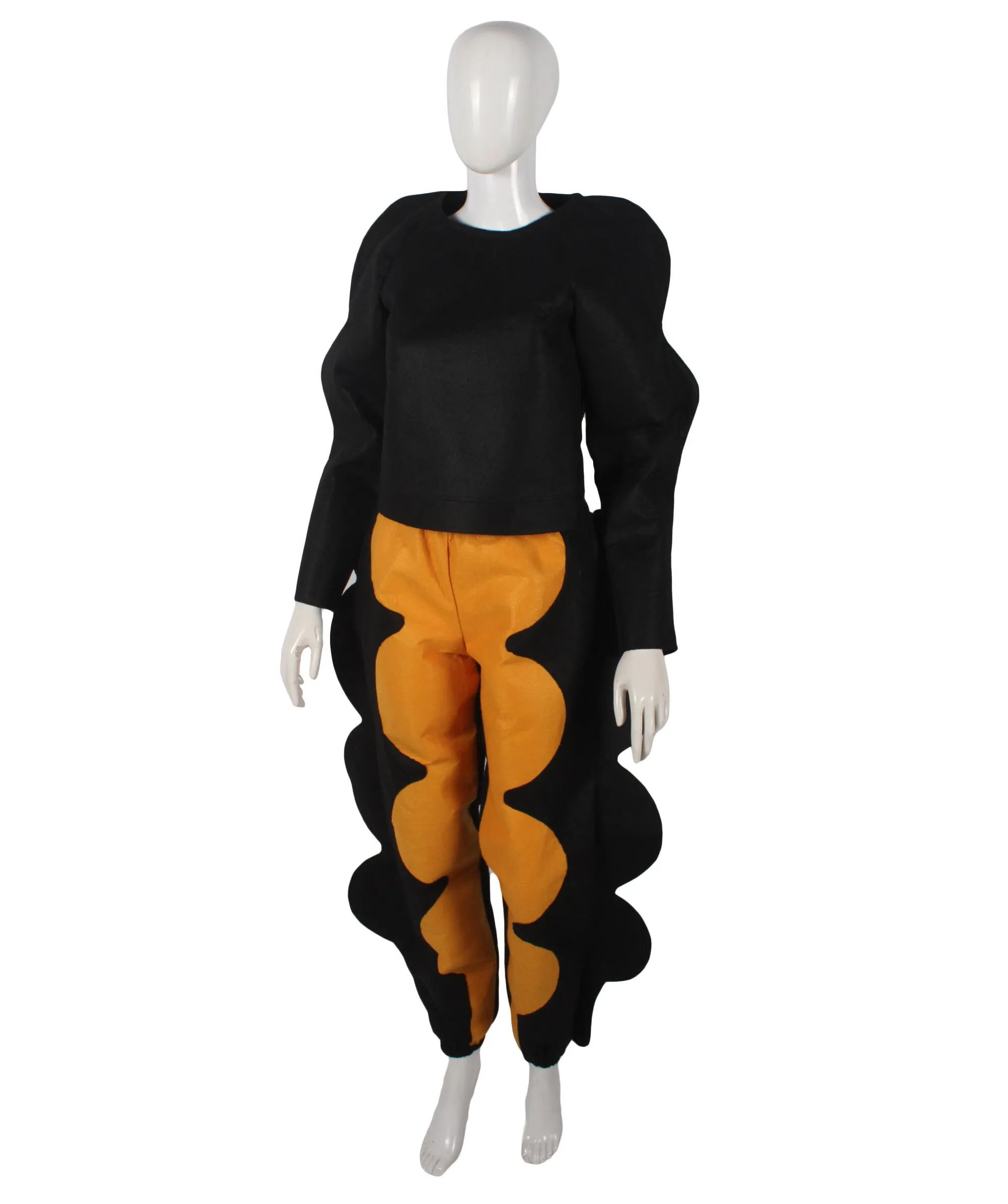 Adult Women's Runaway Show Black & Yellow Full Costume | Perfect for Halloween| Flame-retardant Synthetic Fabric