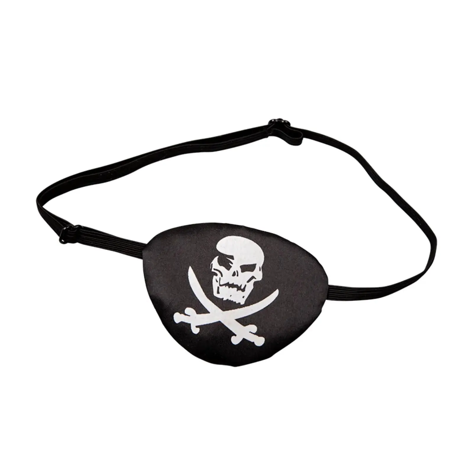 Adults Pirate Eye Patch Black Satin Skull Crossbones Fancy Dress