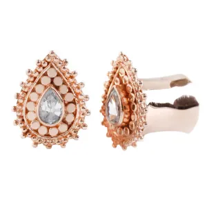 Aja Plugs - Rose Gold Plated - CZ