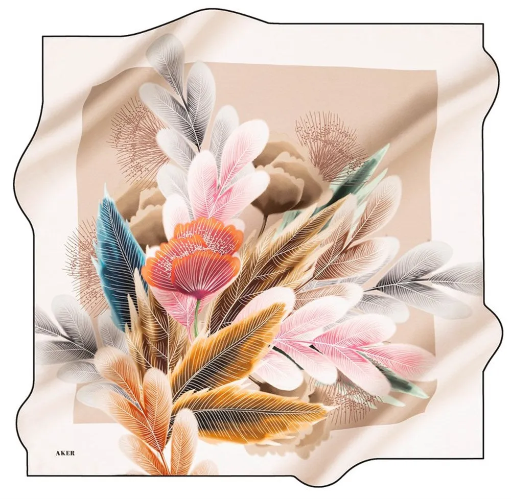 Aker Paradise Floral Silk Hair Wrap No 14