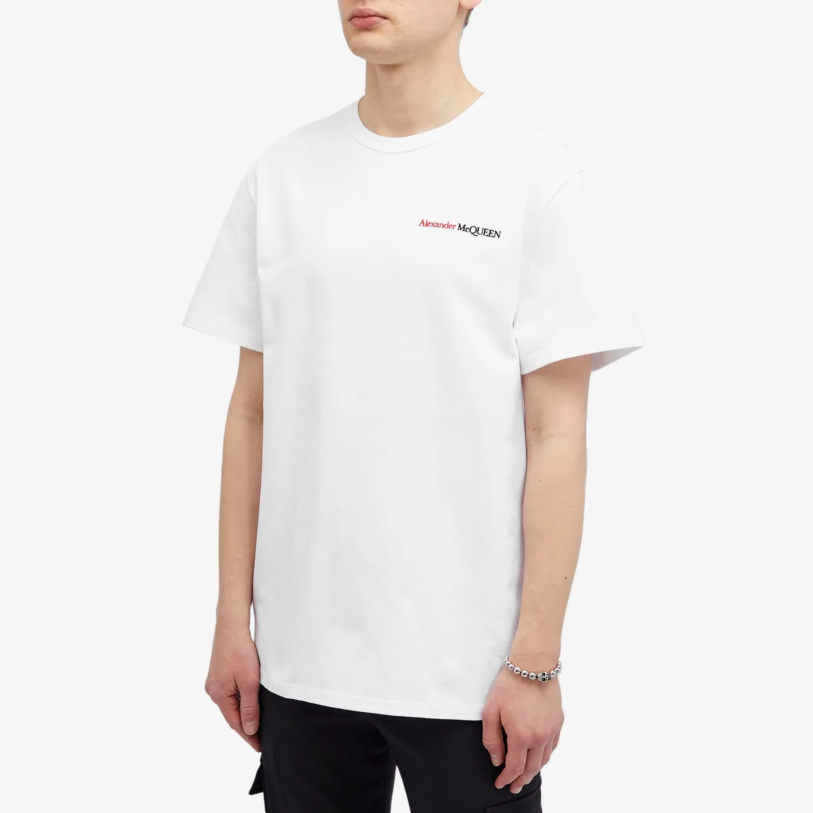 Alexander Mcqueen Embroidered Logo T-shirt, white