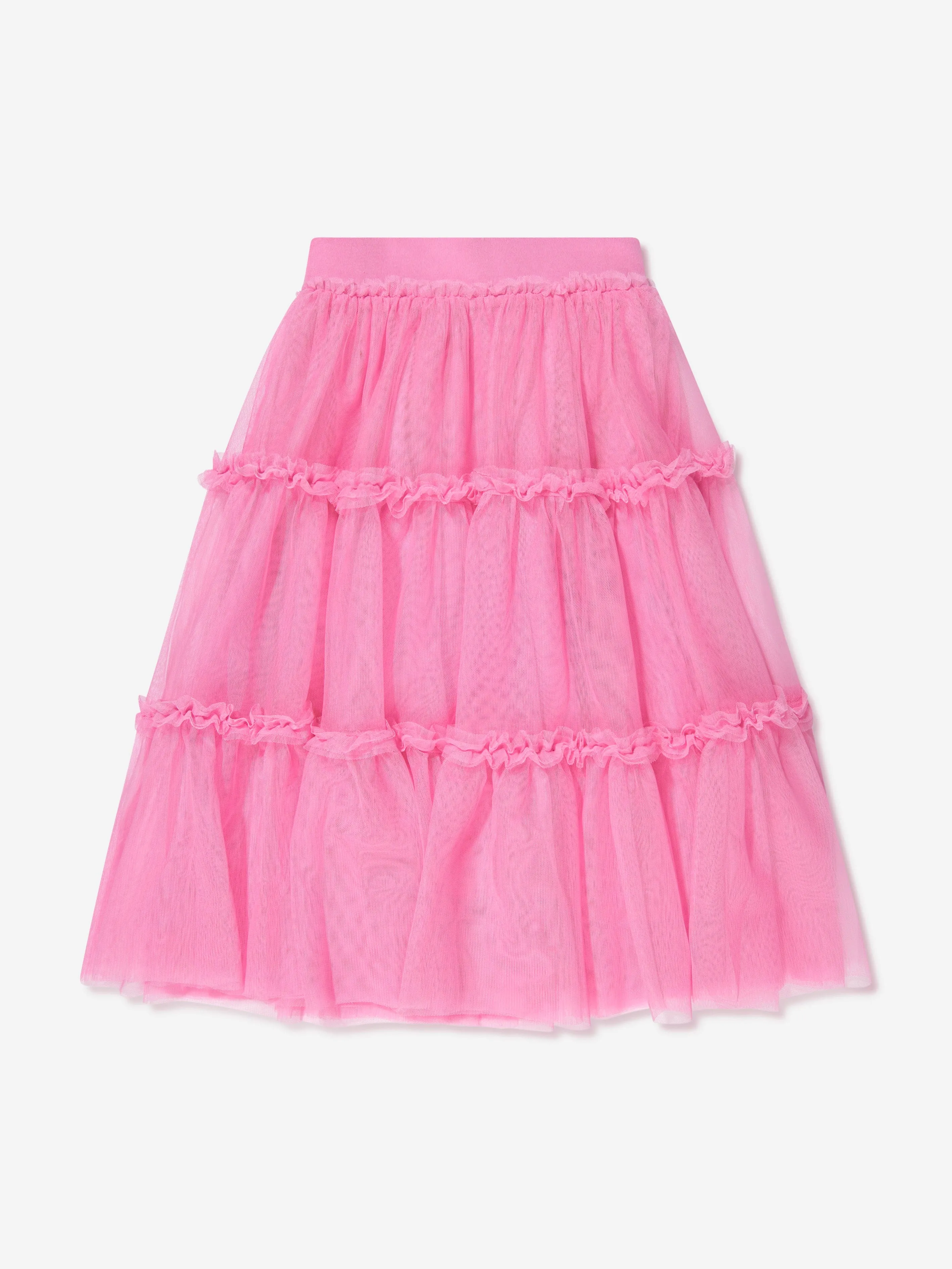 Angels Face Girls Lyse Long Tulle Skirt in Pink