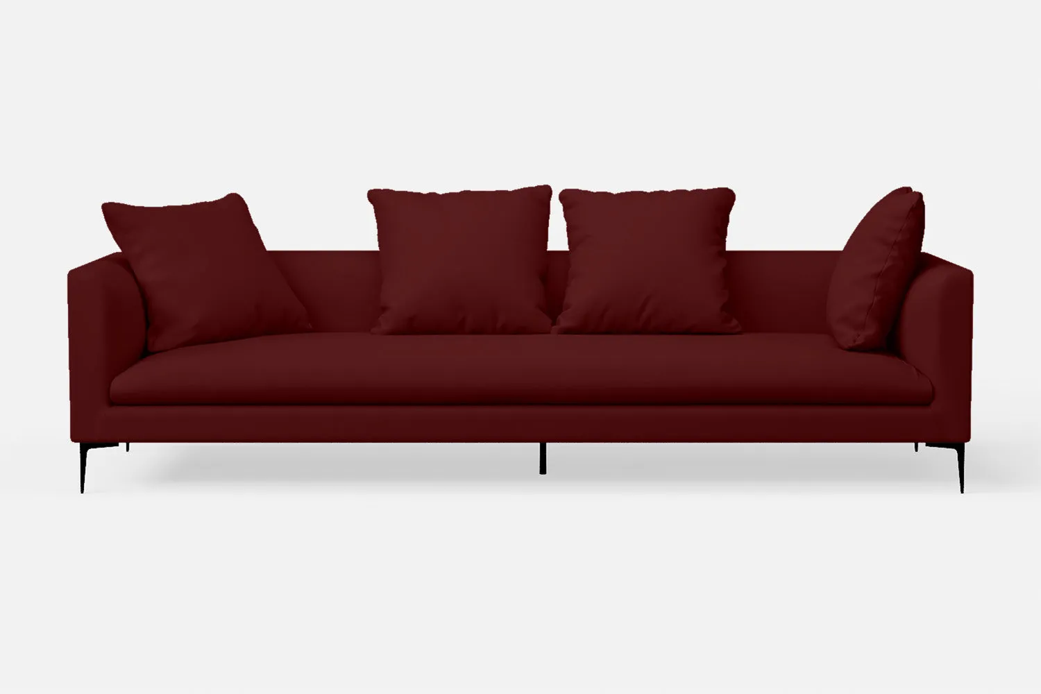 Aprilia 4 Seater Sofa Red Leather