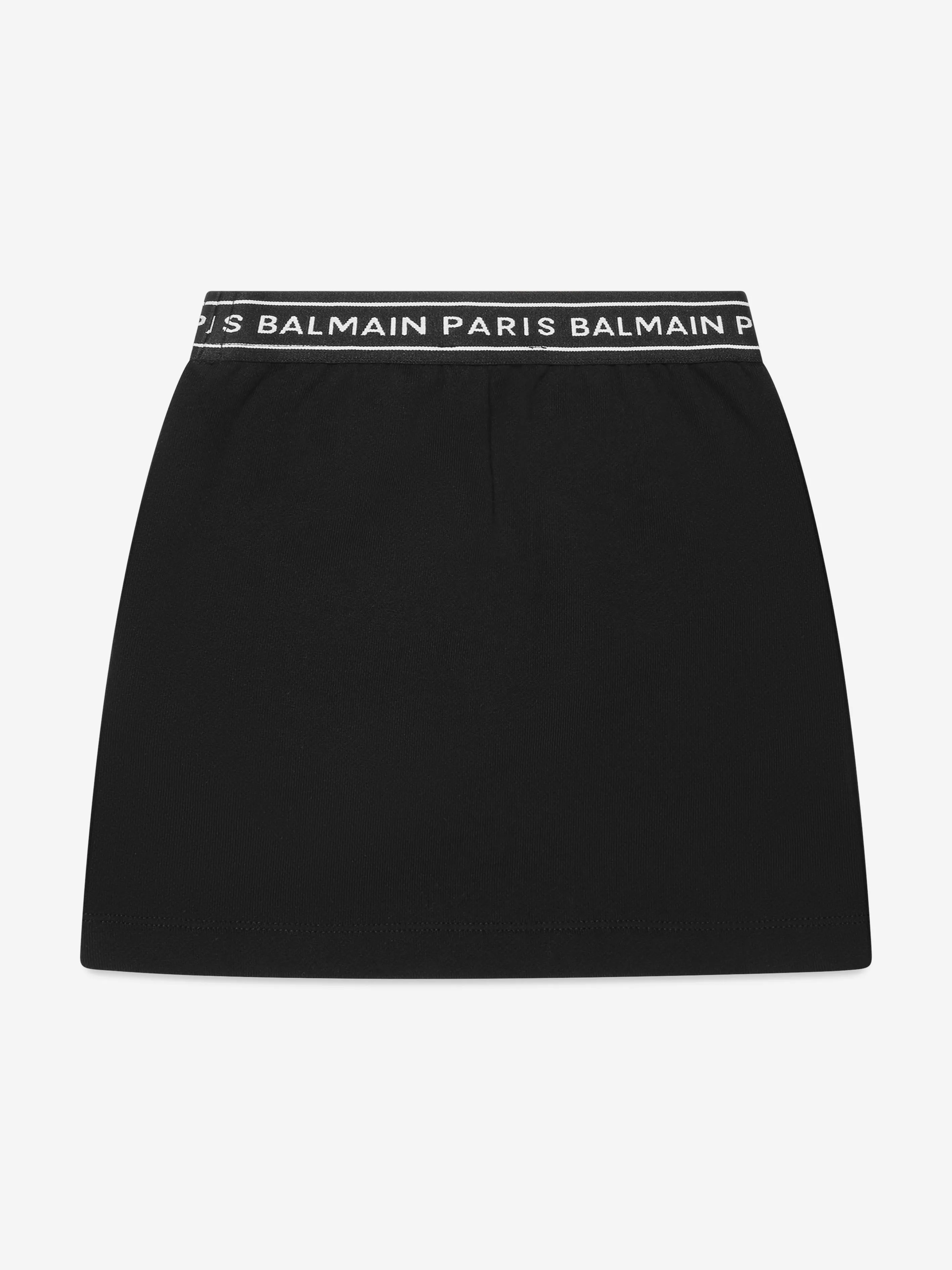 Balmain Girls Logo Skirt in Black