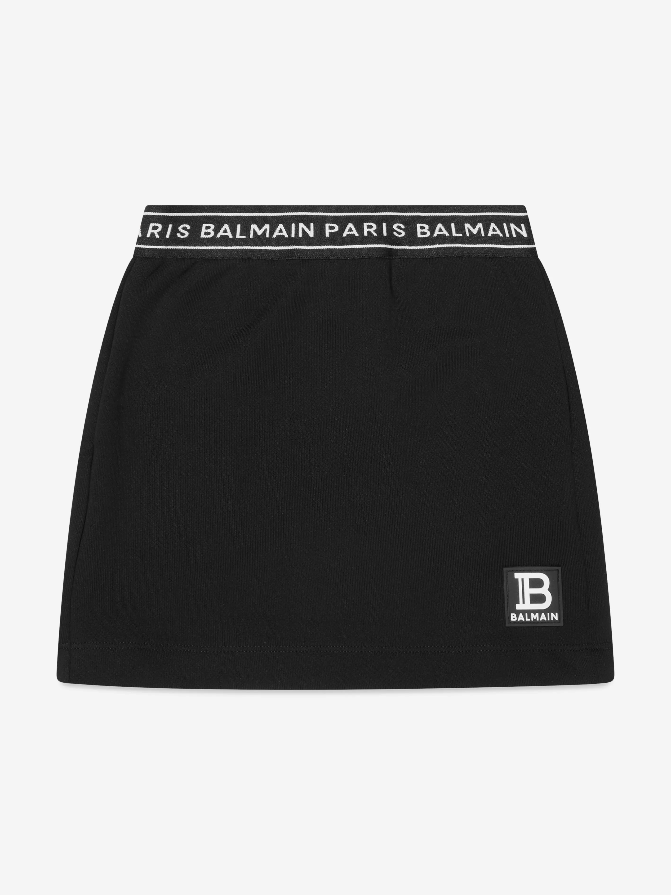 Balmain Girls Logo Skirt in Black