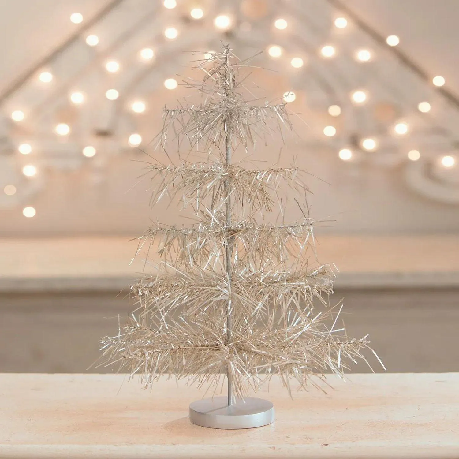 Bethany Lowe Icicle Shiny Trim Tree 18"