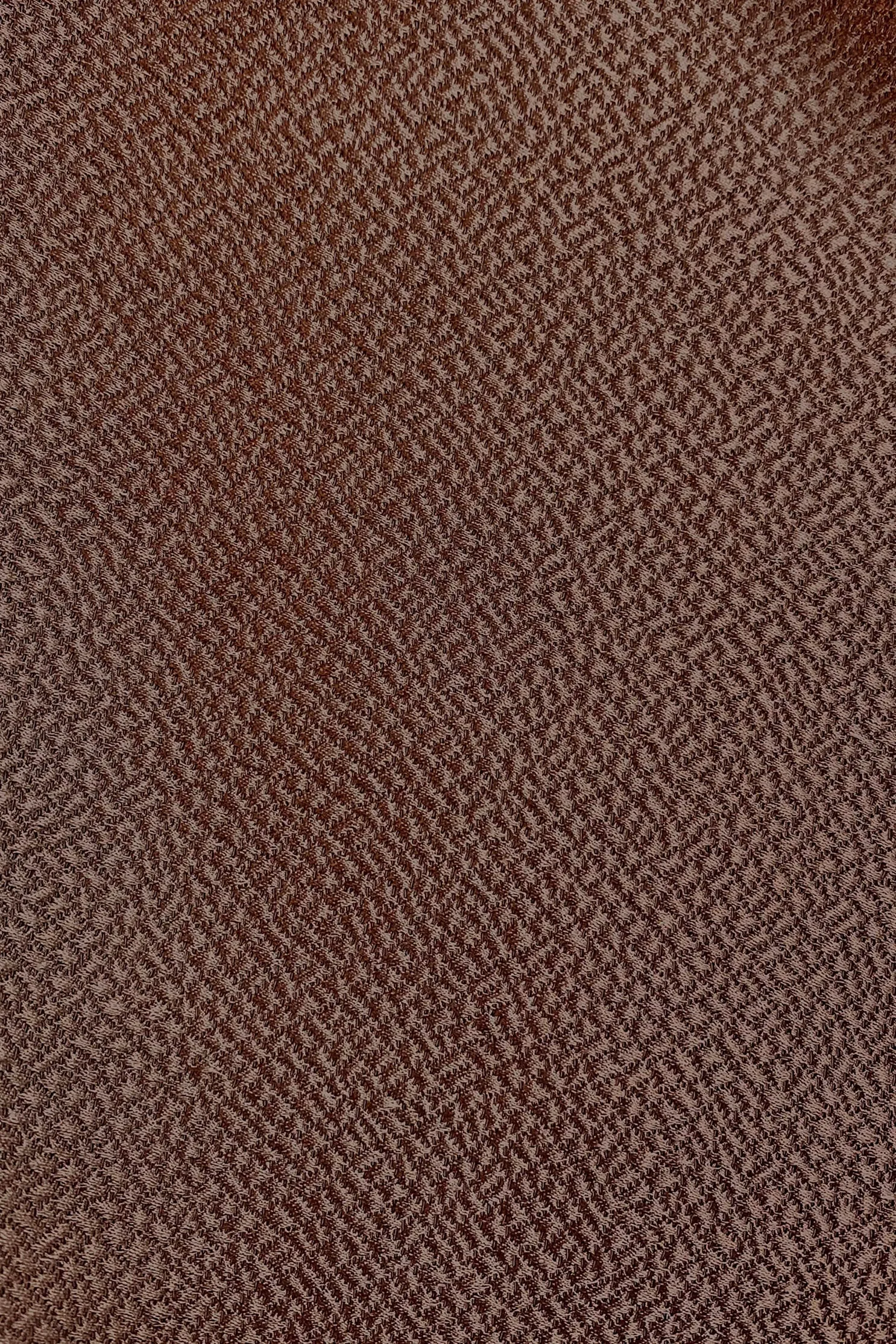 Brown Silk & Wool Hammered Satin