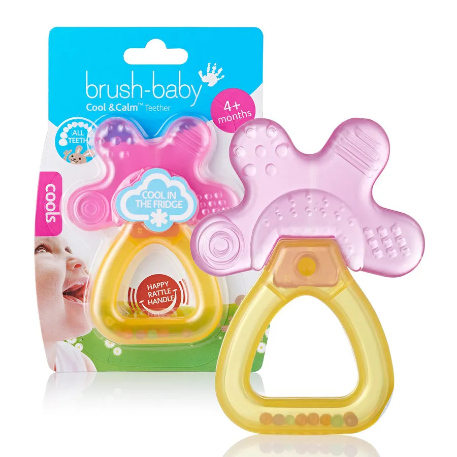 Brush-Baby Cool & Calm Teether (Yellow-Blue)