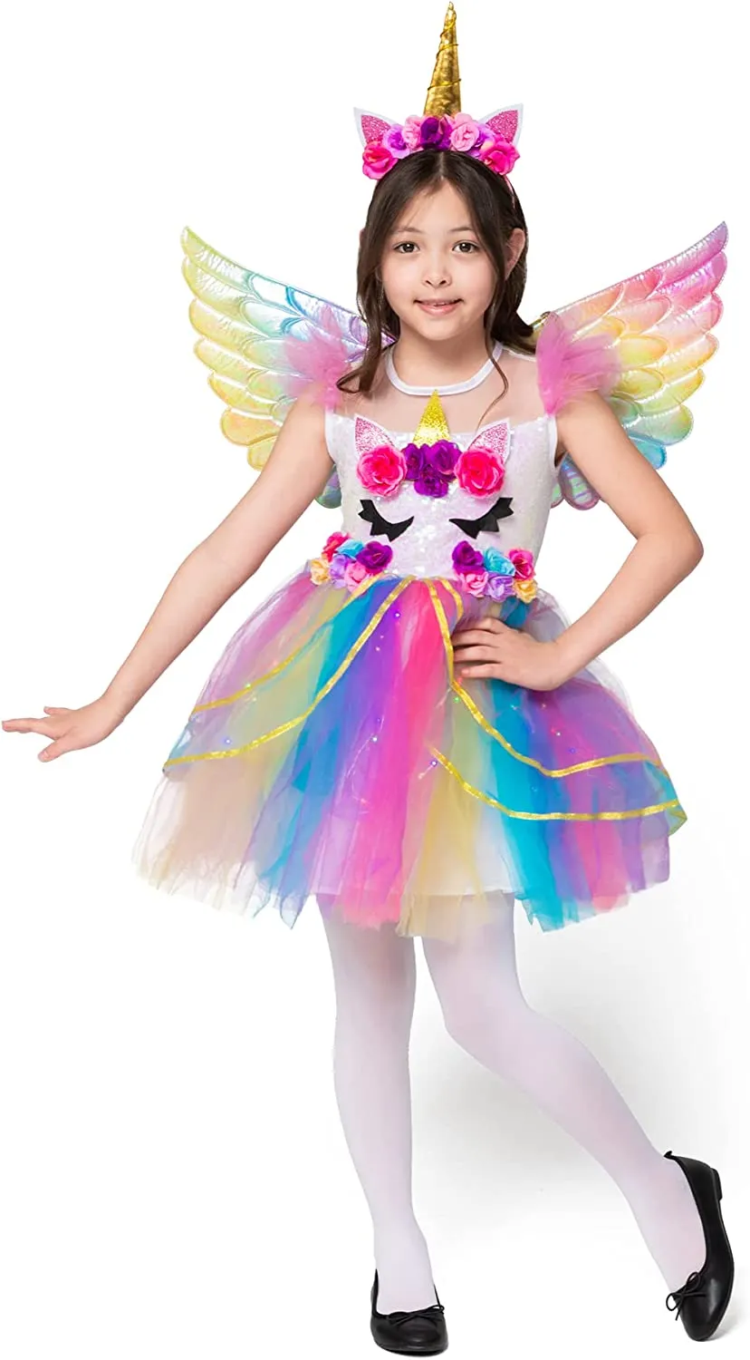 Child Girl Light-Up Unicorn Costume - Child