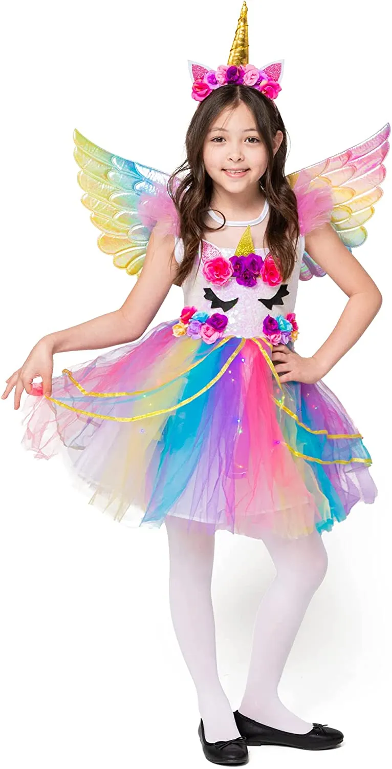 Child Girl Light-Up Unicorn Costume - Child