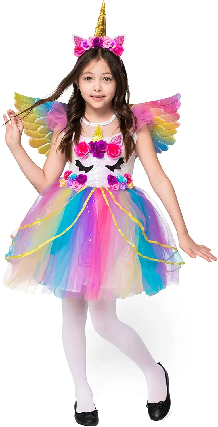 Child Girl Light-Up Unicorn Costume - Child