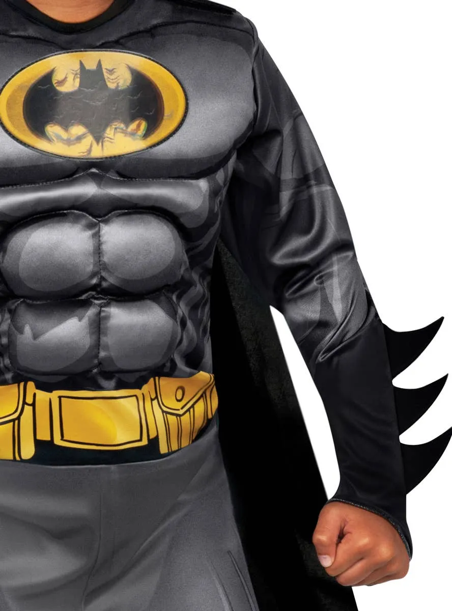 Classic Batman Boys Deluxe Costume with Holographic Logo