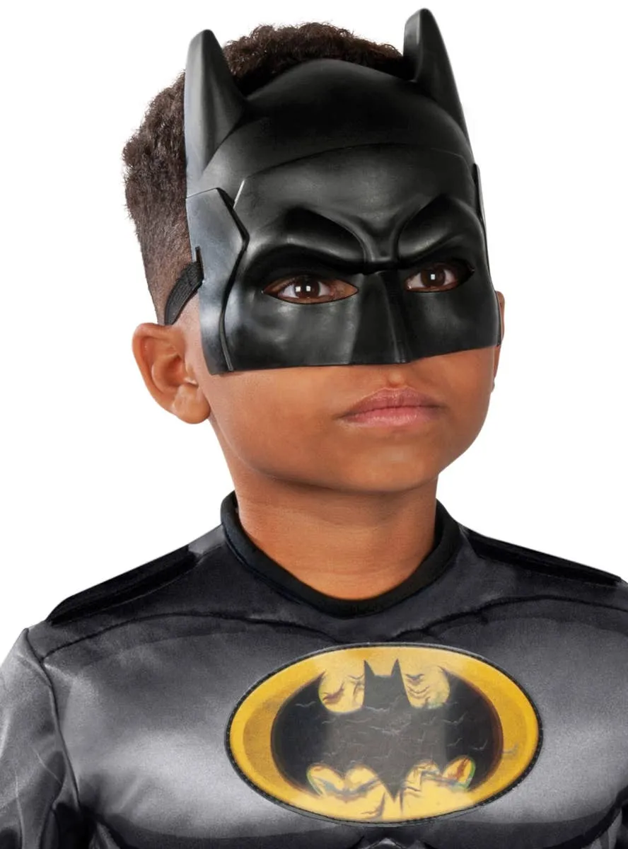 Classic Batman Boys Deluxe Costume with Holographic Logo