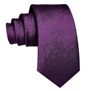 Classy Men Royal Purple Silk Necktie