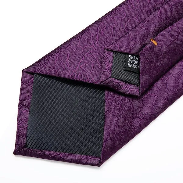 Classy Men Royal Purple Silk Necktie