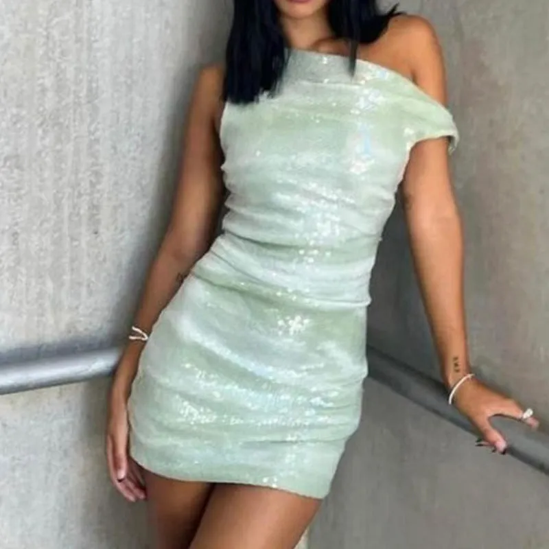 Connor Off-Shoulder Sequin Mini Dress