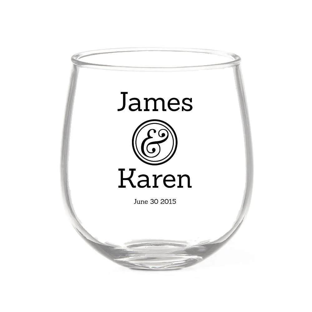 Couple Design Stemless Wine Glass