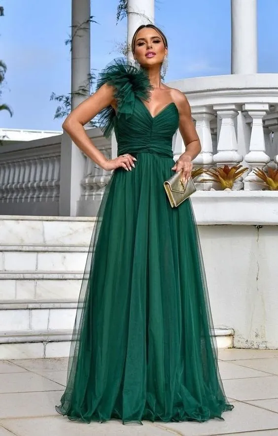 Elegant Dress Green Prom Dresses For Women Evening Gowns     S3055