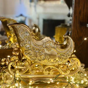 Elegant Golden Scroll Sleigh for Just Jill