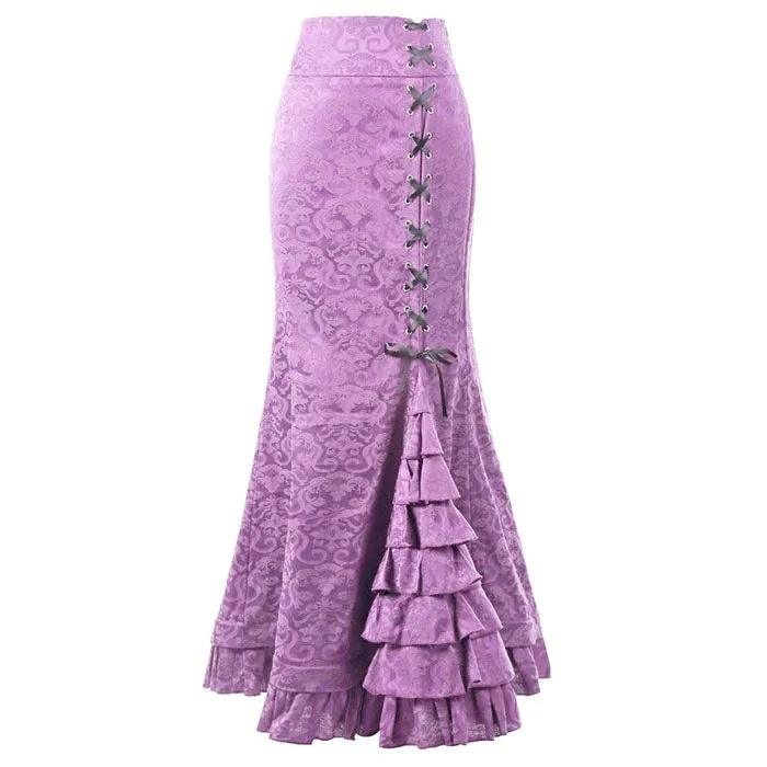 Elegant Victorian Ruffled Skirt