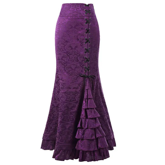 Elegant Victorian Ruffled Skirt