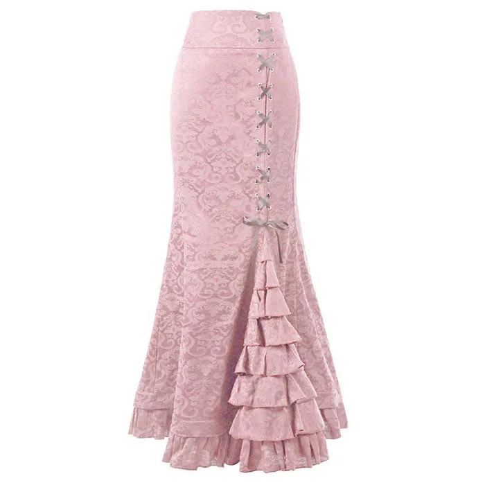 Elegant Victorian Ruffled Skirt