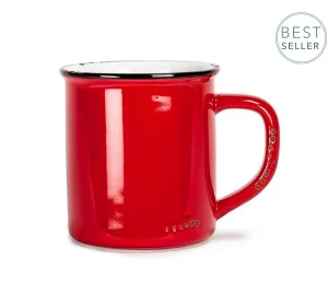 Enamel Look Mug In Red