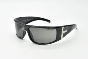 Eyres ALLURE Shiny Black Frame Grey Lens