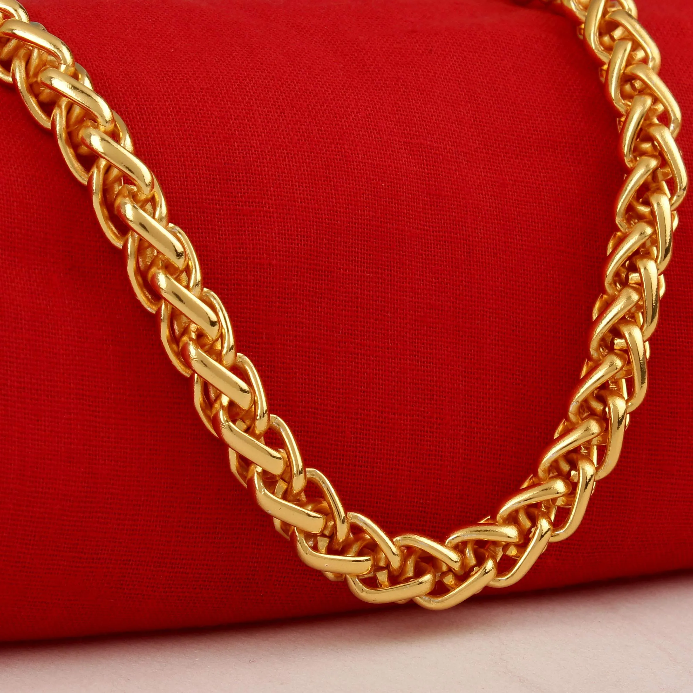 Fashion Frill Exclusive Gold Plated Stylish Golden Chain Necklace For Men Boys Mens Jewelry