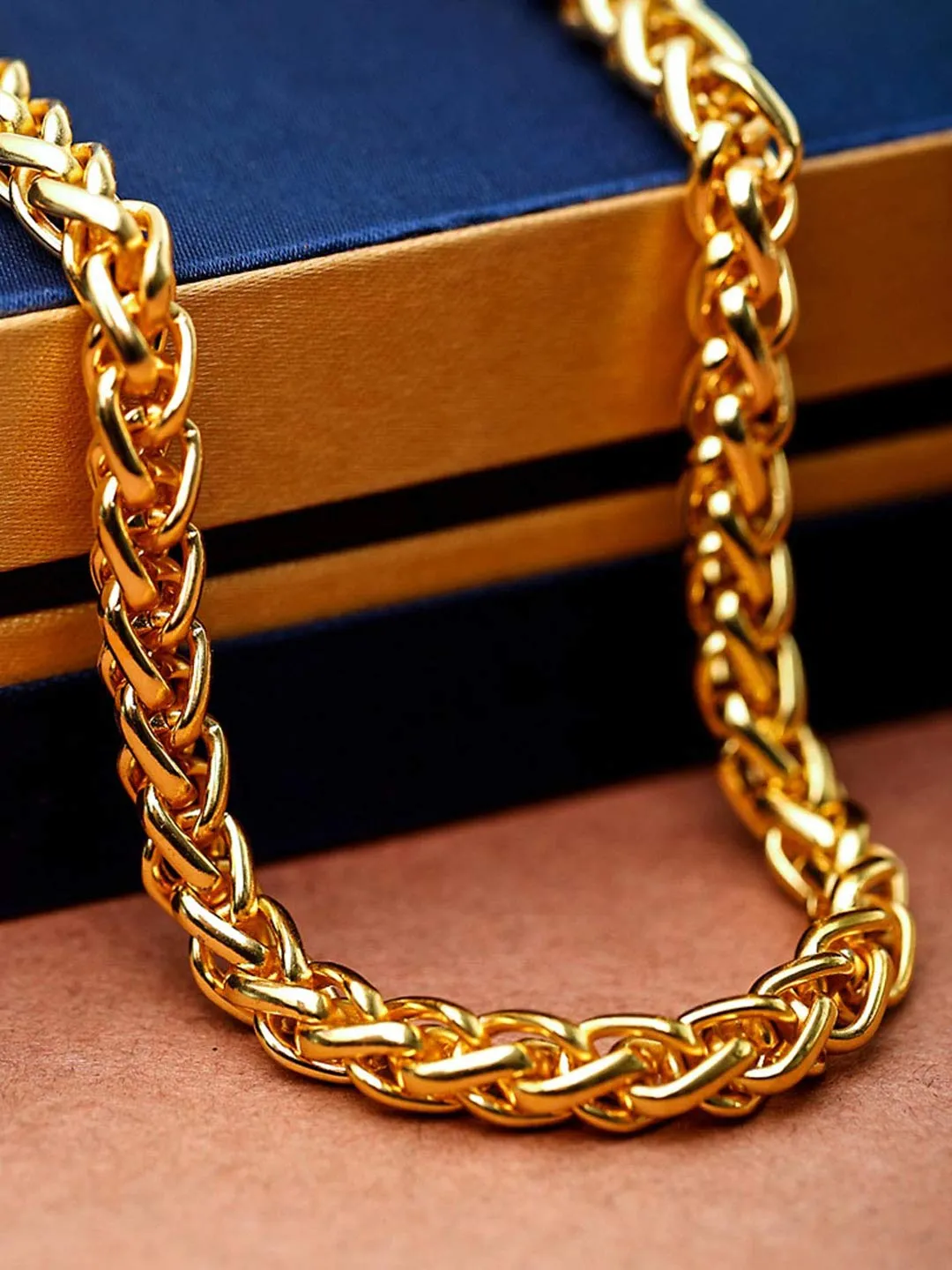 Fashion Frill Exclusive Gold Plated Stylish Golden Chain Necklace For Men Boys Mens Jewelry