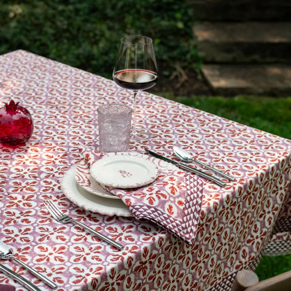 Fleur de Lis Rose Tablecloth