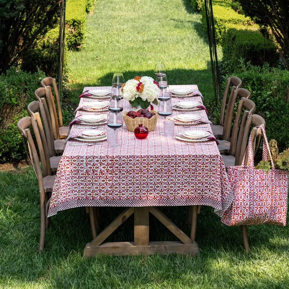 Fleur de Lis Rose Tablecloth