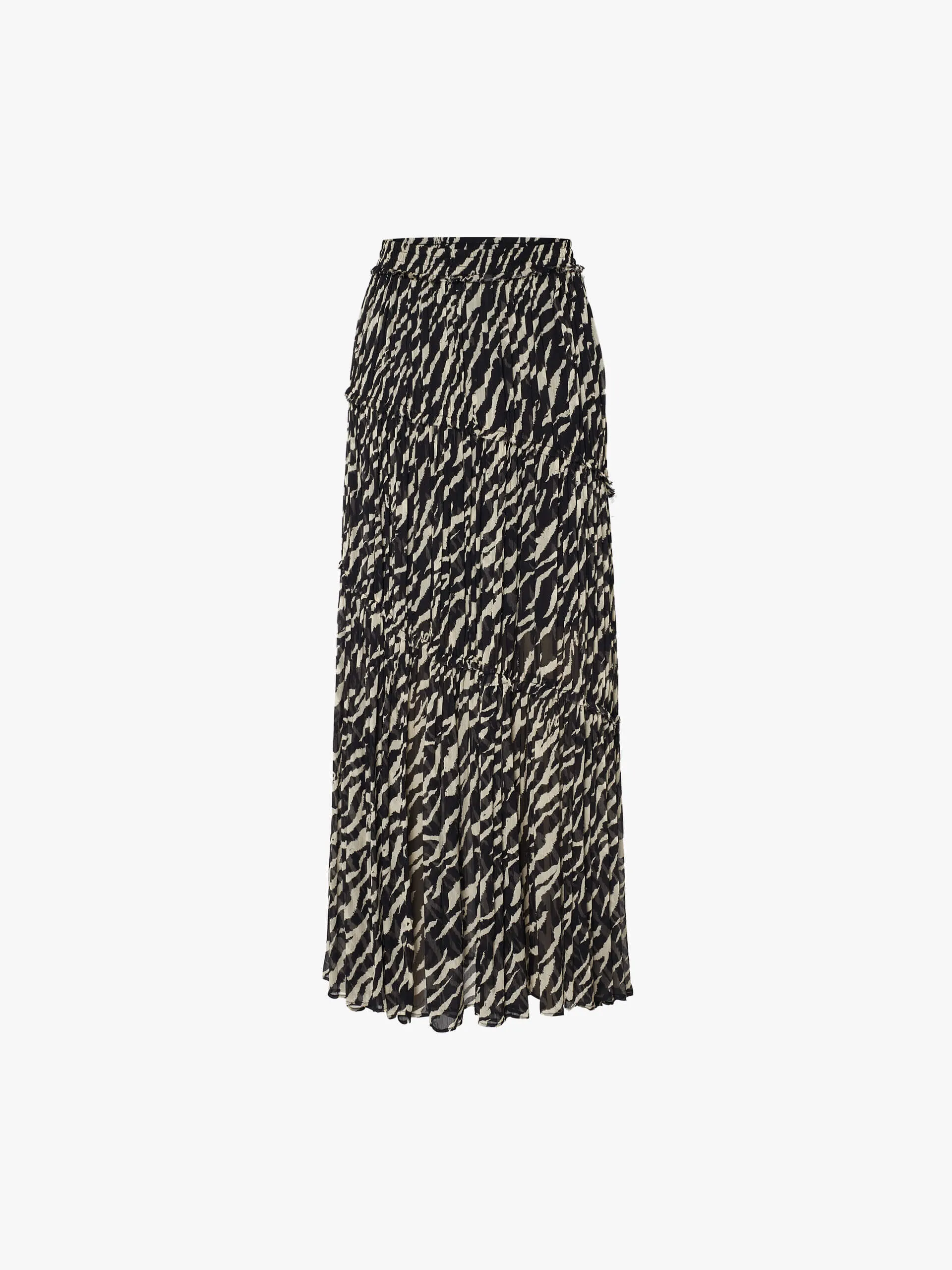 Flowy Tiger Print Skirt