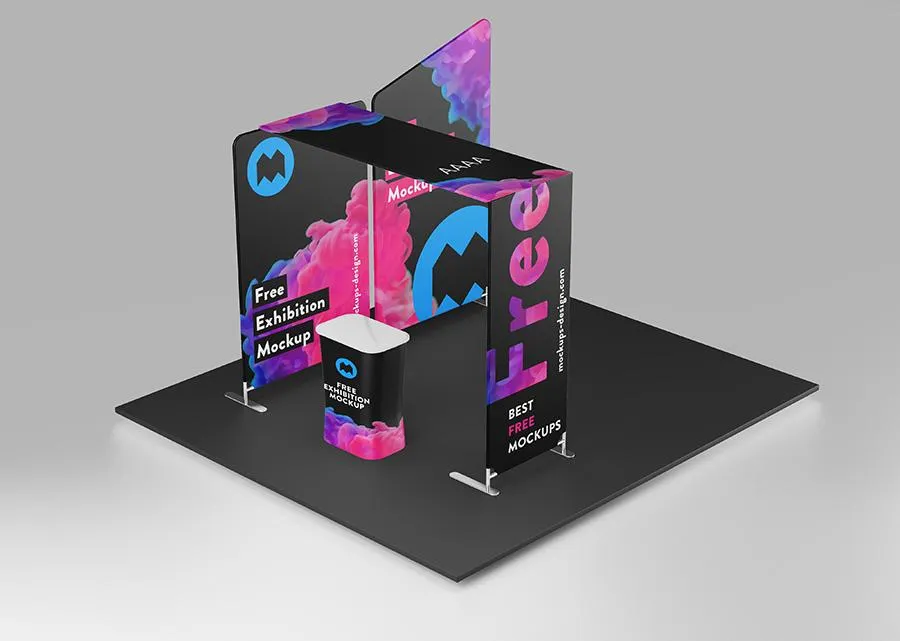 Free Exhibition Stage Mockup