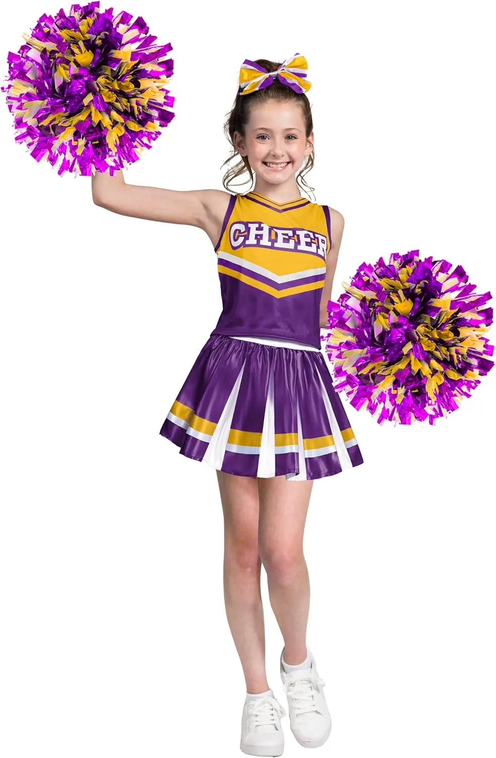 Girl Purple Cheerleader Costume