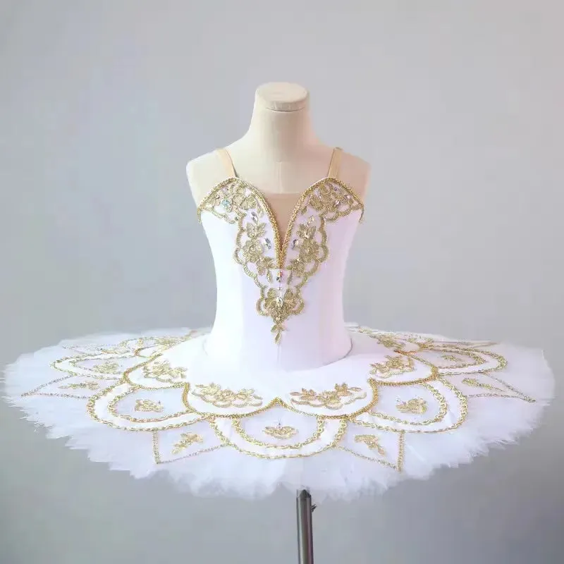 Girls Ballet Tutu Dance Costumes Ballerina Pancake Dress