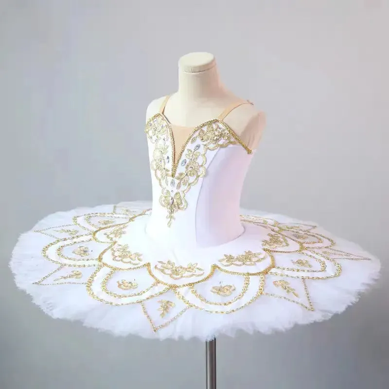 Girls Ballet Tutu Dance Costumes Ballerina Pancake Dress