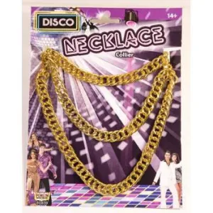 Gold Disco Chain Necklace