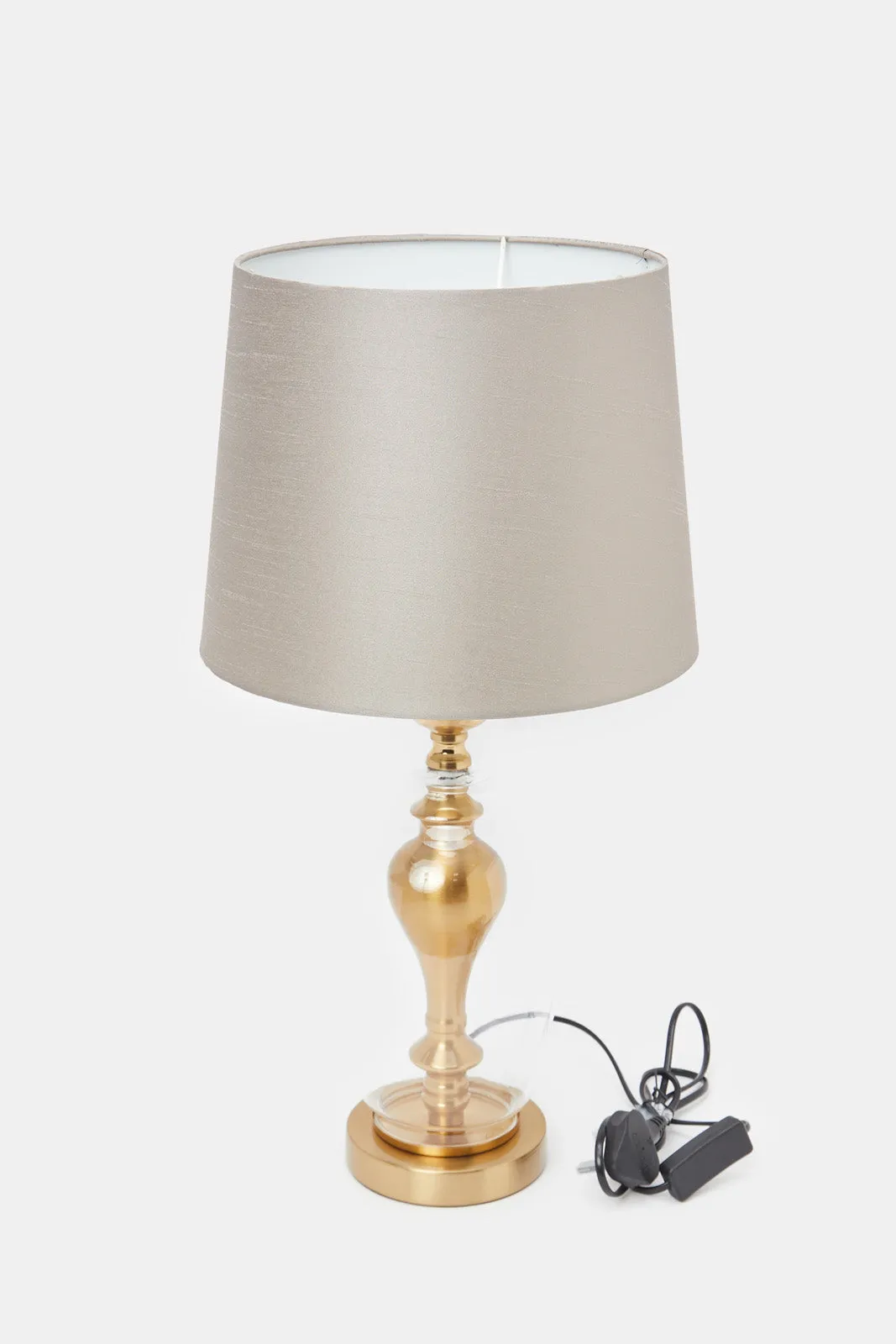 Gold Metal & Glass Table Lamp