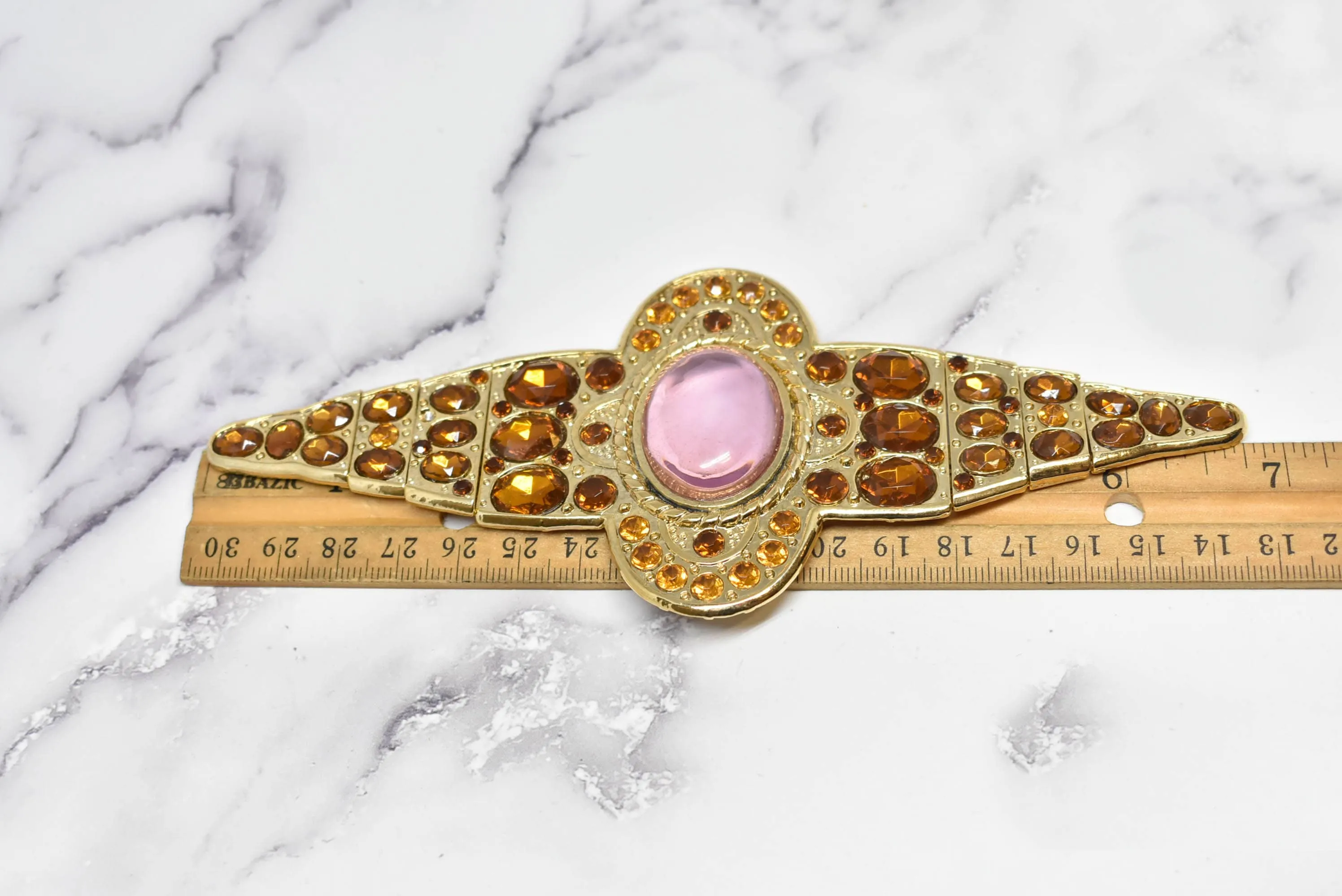 Gold w/Topaz Gemstone Buckle