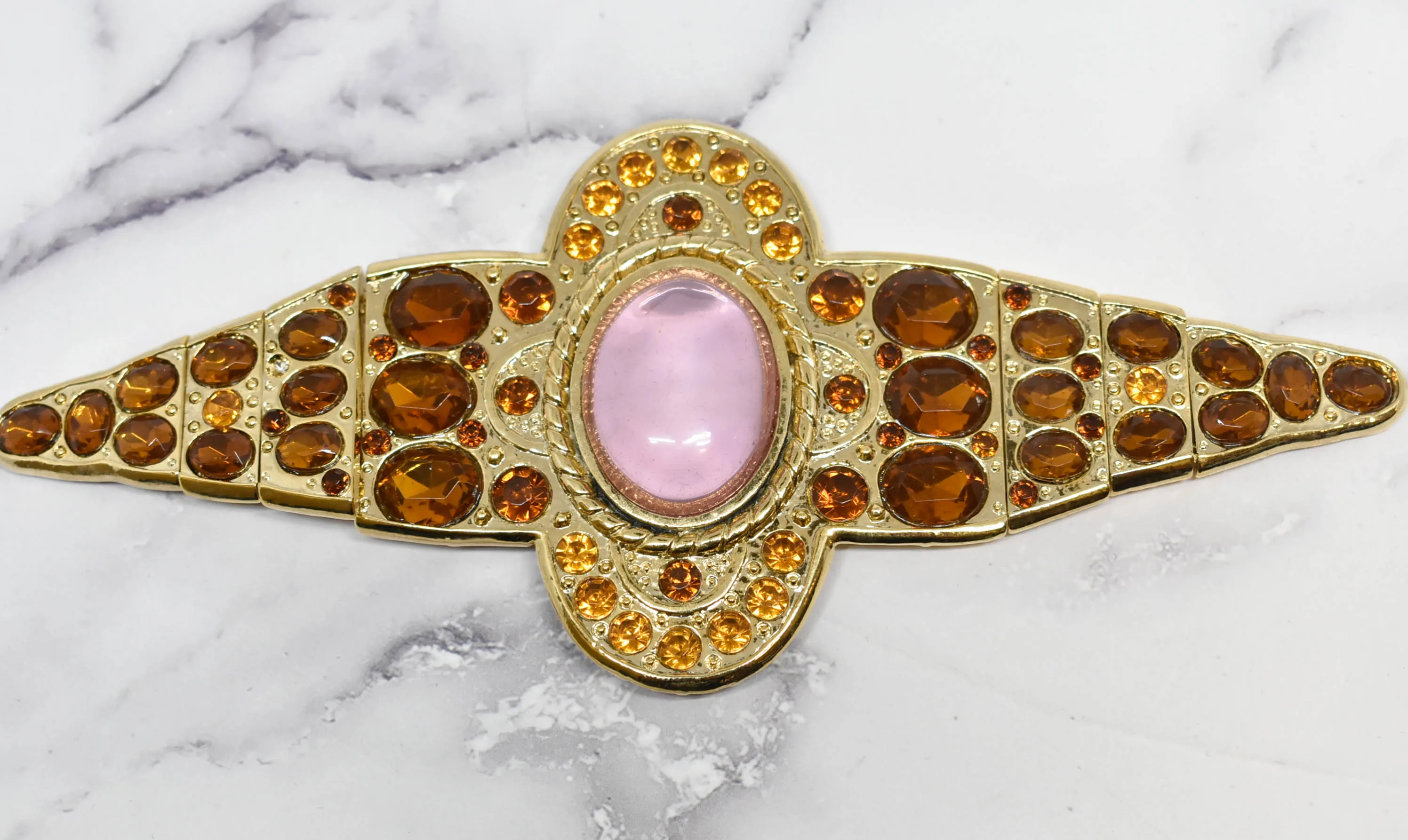 Gold w/Topaz Gemstone Buckle