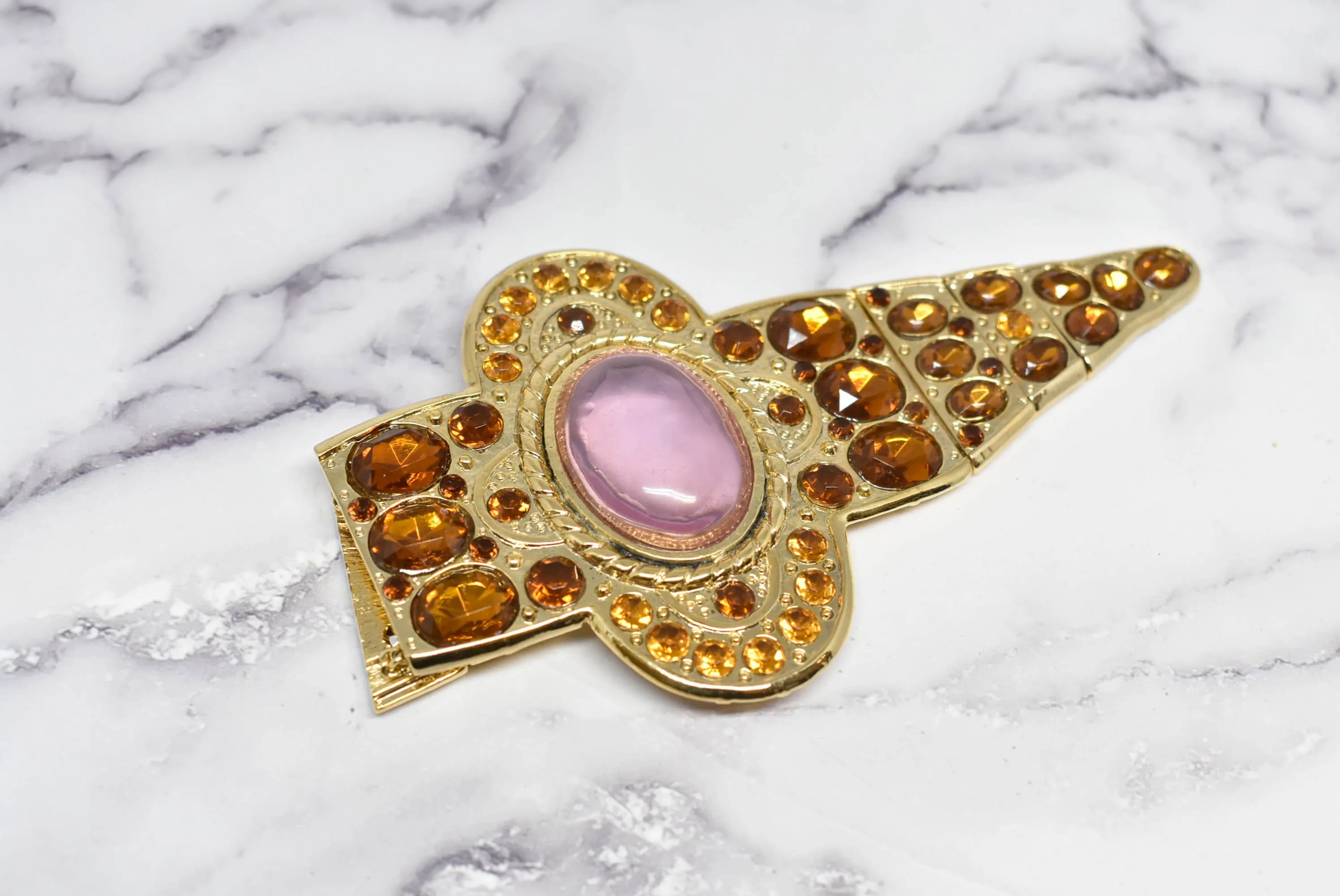 Gold w/Topaz Gemstone Buckle